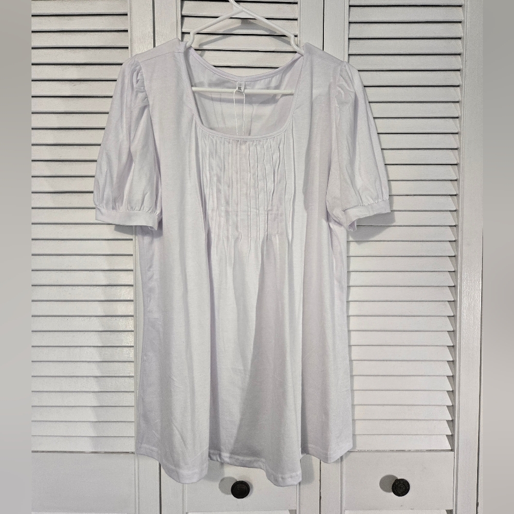 White Short Sleeve Top
